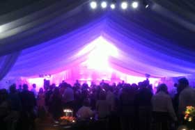 Wedding dinner & reception tent, Steamboat Springs, Colorado, 2011